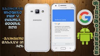 Eliminarquitar cuenta Google y bloqueo FRP Samsung Galaxy J1 Ace [upl. by Ayres606]