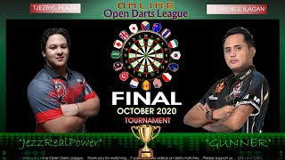 ONLINE DARTS  OCTOBER 2020  ODL Tournament FINAL [upl. by Lennad]