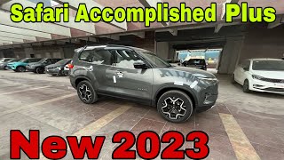 New Tata Safari Accomplished Plus 2023 Detailed Walkaround  Tata Safari 2023 Accomplished Features [upl. by Maag22]