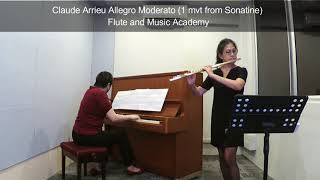 Flute ABRSM Grade 5 from 2022 B1 Claude Arrieu Allegro Moderato 1 mvt from Sonatine [upl. by Aissenav]