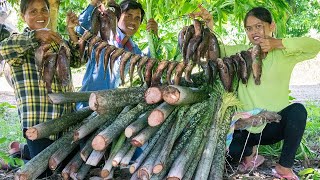 Cooking Proheur Elephant Foot Yam Tree Mixed Ingredients Recipe  Cooking Style amp Donation Foods [upl. by Ahsratal331]