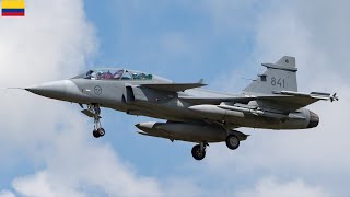 Colombia buys Saab Gripen E multirole fighter jets from Sweden [upl. by Ennovyhc]