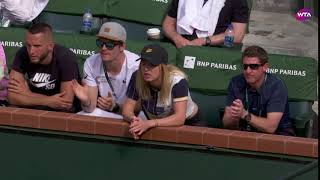 Elina Svitolina cheers on Gaël Monfils [upl. by Vardon]