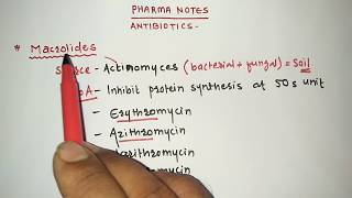 MACROLIDE ANTIBIOTICS WITH TRICKS5  RRB PHARMACIST EXAM  GPAT  ESIC  PART59 [upl. by Nnalorac510]