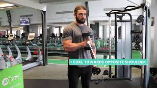 How To Do Cross Body Hammer Curl  Exercise Demo [upl. by Iarised]