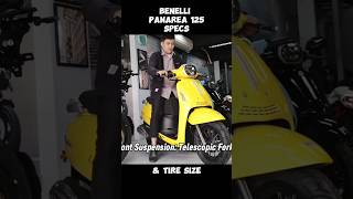 BENELLI PANAREA 125 SPECS SUSPENSION TIRE SIZE  DUDE YMARTV [upl. by Siuqaj88]