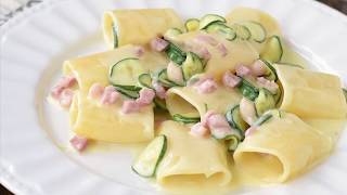 PASTA ZUCCHINE PANCETTA RICETTA VELOCE [upl. by Linnet320]