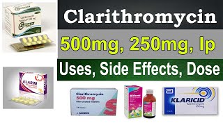 clarithromycin 500 mg 250 mg tablet uses in hindi  klaricid clarigard 500 uses side effects [upl. by Yelats]