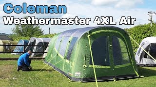 How to pitch the Coleman Weathermaster 4XL Air Tent 2022 [upl. by Sweatt]