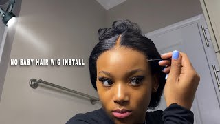 NATURAL WIG INSTALL WITHOUT BABY HAIR  DETAILED STEP BY STEP TUTORIAL  WIGGINS HAIR ♡ [upl. by Shererd719]