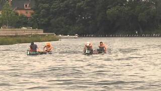 2005 AuSable River Canoe Marathon Finish  The Closest Finish in History [upl. by Pember]