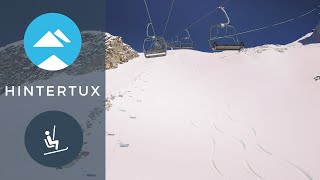 Hintertux Glacier Austria  Schlegeis chairlift  Piste View [upl. by Inalaehon]