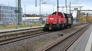 🚆 Voith Gravita 10 BB  DB 261 0350 fährt los Bhf Kiel CittiPark mit einem Kurzzug in Ri Kiel  4K [upl. by Schild]