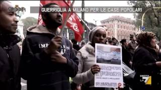 Guerriglia a Milano per le case popolari [upl. by Norvin]