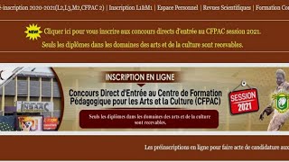 INSAAC  Concours DEntrée Au Centre De Formation Pédagogique Pour Les Arts Et La Culture CFPAC [upl. by Germano]