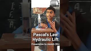 Hydraulic Lift  Pascals Law  Physics  9th  11th  Demonstration  shorts [upl. by Zoltai28]