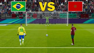 Brazil 🆚 Maroc  Finale Coupe du Monde 2026  Penalty Shootout  Neymar 🆚 Hakimi  PES Gameplay [upl. by Yelsiap546]