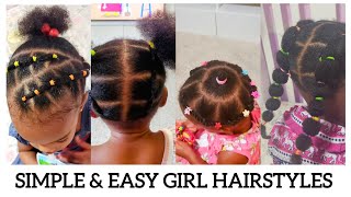 20 Simple and Easy Girl Hairstyles  Cute Kids Natural HairstylesToddler Hair Black Girl Hairstyle [upl. by Odidnac567]