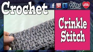 Crochet Crinkle Stitch  BEGINNER [upl. by Jere]