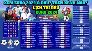 Lịch Thi Đấu Và Trực Tiếp Vòng Chung Kết EURO 2024 Mới Nhất  Xem Euro 2024 Trên Kênh Nào Bản Full [upl. by Anaujit994]