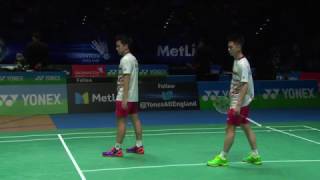 Yonex All England Open 2017  Badminton SF M5MD  GidSuk vs ConKol [upl. by Eille]