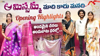 Grand Opening Missamma Handlooms Beautiful Sarees Collection and Affordable prices Rajahmundry [upl. by Ahsot]