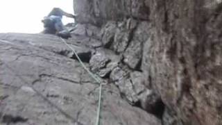 Climbing on Moss Ghyll Grooves Sca Fell Crag [upl. by Garfinkel]