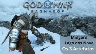 Localização dos 3 Artefatos no lago dos nove em Midgard  God of War Ragnarök [upl. by Pepi]