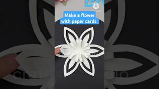 How to make a beautiful flower with paper cards music diy art drawing utubeviralshorts [upl. by Smart]