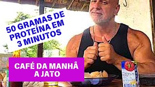 🔥CAFÉ DA MANHÃ A JATO  50 GRAMAS DE PROTEÍNAS EM 3 MINUTOS🔥 saude proteina anabolismoconstante [upl. by Kamaria]