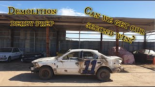 Neglected demolition derby car preparations [upl. by Lezley]