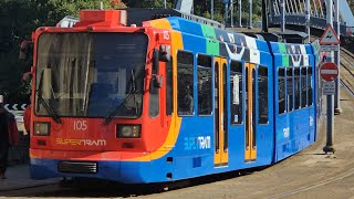 Sheffield SuperTram 105 From Middlewood To Meadowhall [upl. by Ozzie]