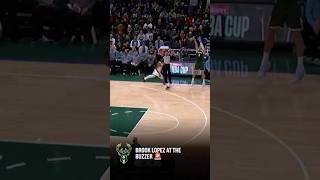 BROOK LOPEZ AT THE BUZZER 🚨 nba nbahighlights buzzerbeater bucks [upl. by Yarb]