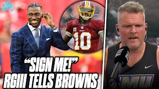 RGIII Throws Hat Into The Ring For Browns QB After Deshaun Watson Injury  Pat McAfee Reacts [upl. by Aniratac]