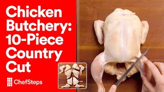 How to Butcher a Chicken 10Piece Country Cut [upl. by Ihc]