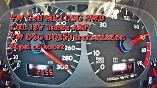 Boba VW Golf Mk2 DSG AWD Brutal Acceleration 2018 [upl. by Nnahsal]