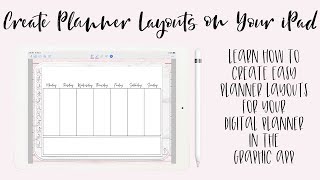 Create Digital Planner Layouts in Graphic [upl. by Darrell]