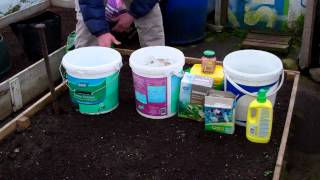 Allotment Diary  A quick guide to my vegetable fertilizers [upl. by Stefa]