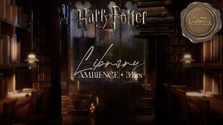 Hogwarts Library Ambience ✧˖° Harry Potter ASMR Study Ambience  Music [upl. by Atrim862]