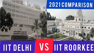 IIT DELHI VS IIT ROORKEE MUST WATCH LATEST COMPARISON 2021 [upl. by Manlove]