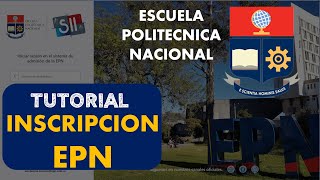 TUTORIAL Inscripción Escuela Politecnica Nacional EPN 2024  Admisión 2024 Segundo Período [upl. by Showker]