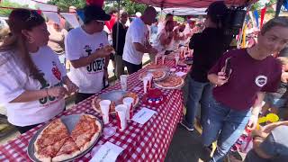 Eat at Joe’s Pizza and Pasta annual Fourth of July Pizza Eating Contest [upl. by Dirgni609]