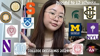 COLLEGE DECISION REACTIONS 2024 Ivy UCs T20s and more [upl. by Mlohsihc668]