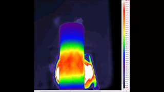 Thermal image of lithium ion battery exploding [upl. by Nehpets]