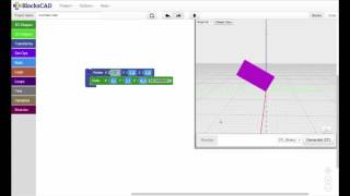 BlocksCAD Training Video Rotation Basics [upl. by Grote120]