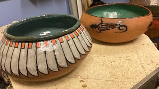 Unveiling The 2 bowls I glazed on video fresh from the kiln [upl. by Atinel220]