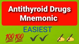 Antithyroid Drugs Classification Mnemonic [upl. by Ayokal249]