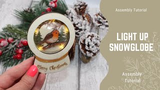 DIY Light Up Snow Globe  DIY Christmas Tree Decoration [upl. by Leamiba368]