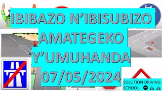 🚨🚨🚨♨️♨️Le 07052024 IBIBAZO NIBISUBIZOAMATEGEKO YUMUHANDA 🚋TSINDIRA PROVISOIRE BYOROSHYE🚨🚨🚨 [upl. by Aroda184]