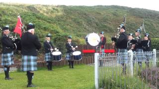 Ellan Vannin pipes and drums playing Ellan Vannin Bee Gees at Groudle [upl. by Rhonda]